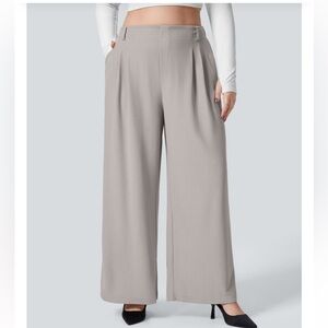 HALARA Wide-Leg Pants in Light Gray